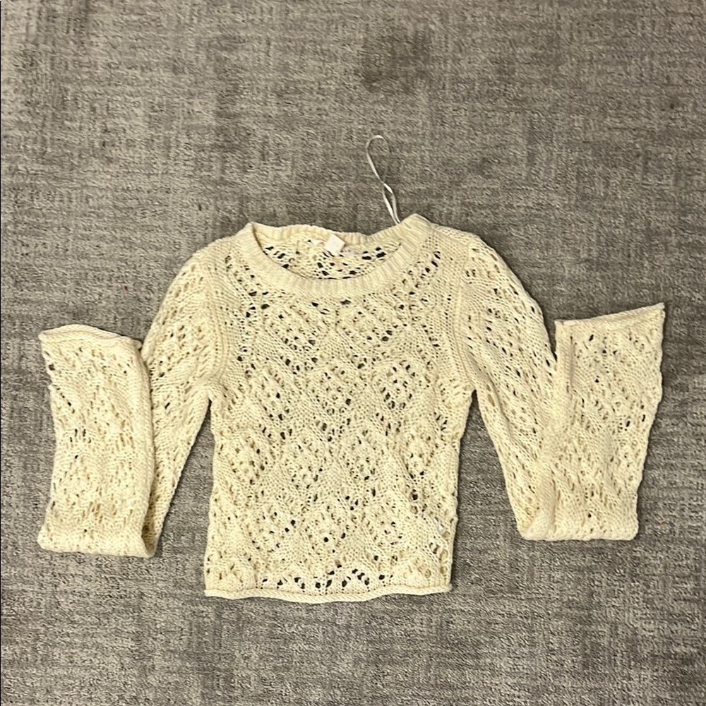 Aeropostale cream knit sweater/coverup